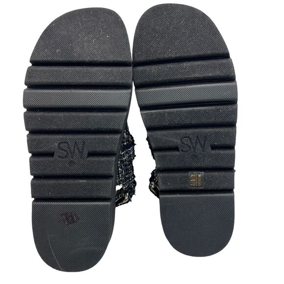 Stuart Weitzman Zoe Lift Embellished Tweed Platform Sandals Size 8B - Picture 8 of 9